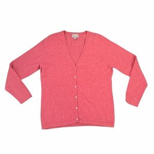 Pure Collection Cashmere Cardigan Sweater Pink 12